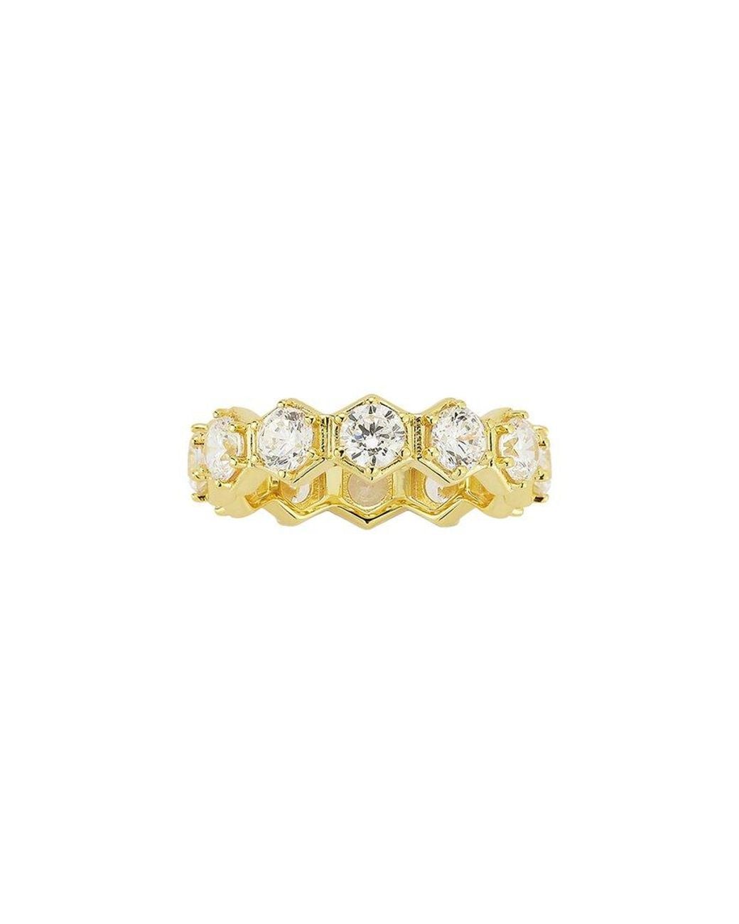 Glaze Jewelry White 14K Plated Cz Ring