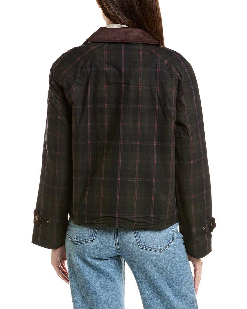 Scotch & Soda Black Wax Plaid Mixed Media Padded Jacket