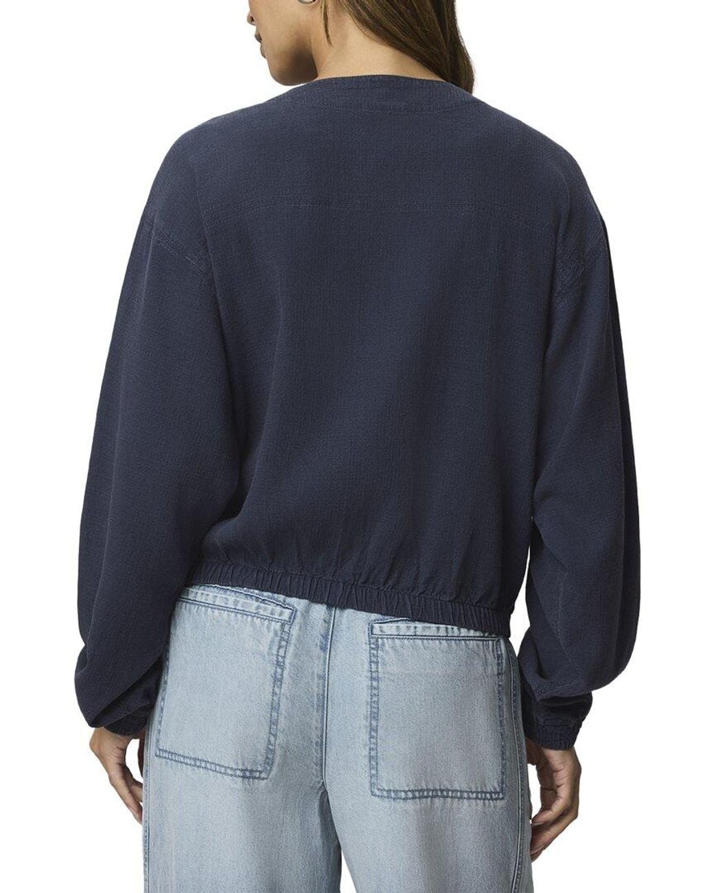 Splendid Blue Clea Linen-blend Bomber Jacket