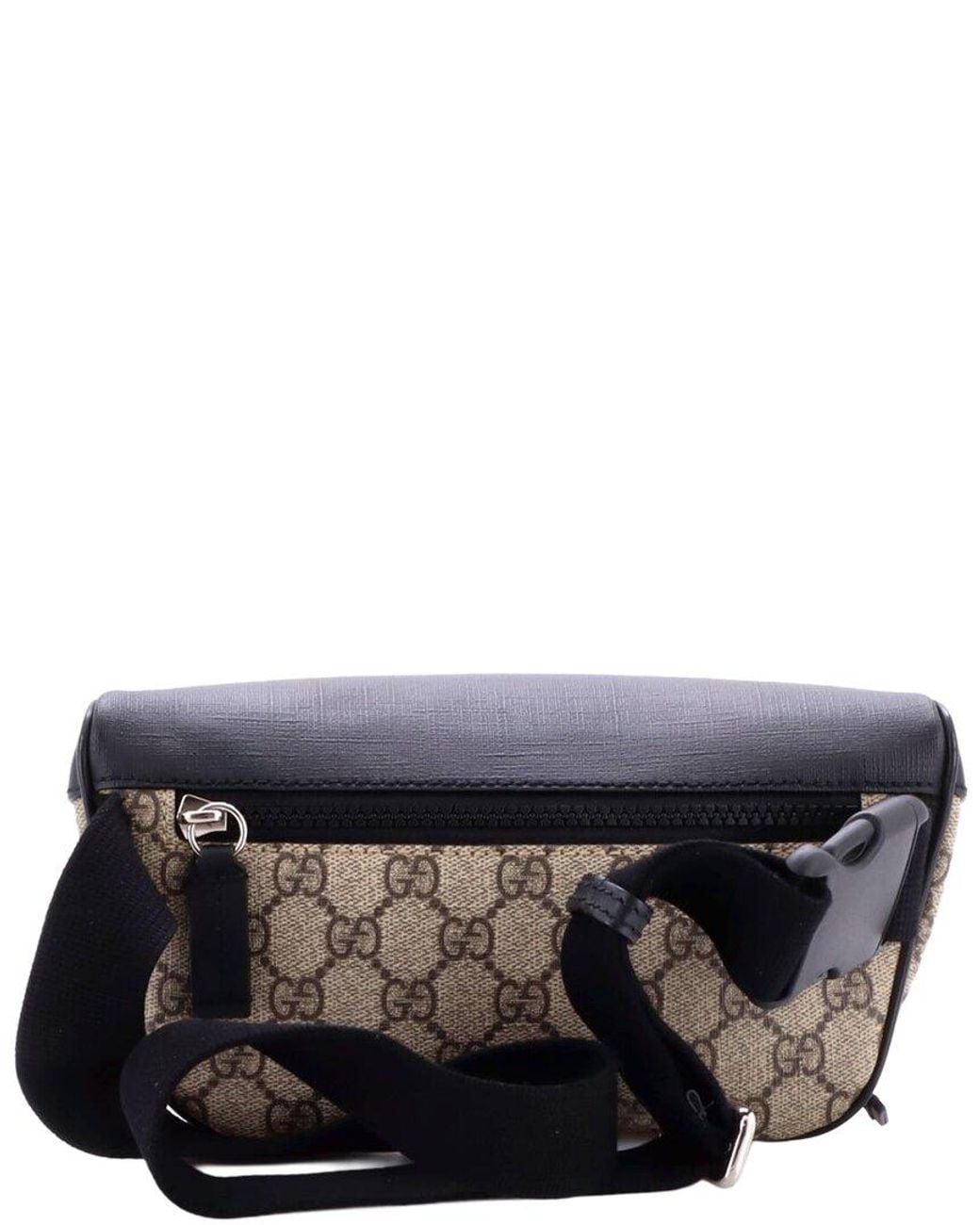 Gucci Gray Gg Coated Canvas Eden Waist Bag Medium (Authentic Pre-Loved)