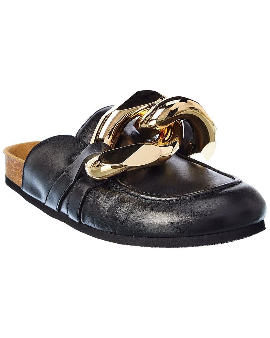 J.W. Anderson Black Chain Leather Mule