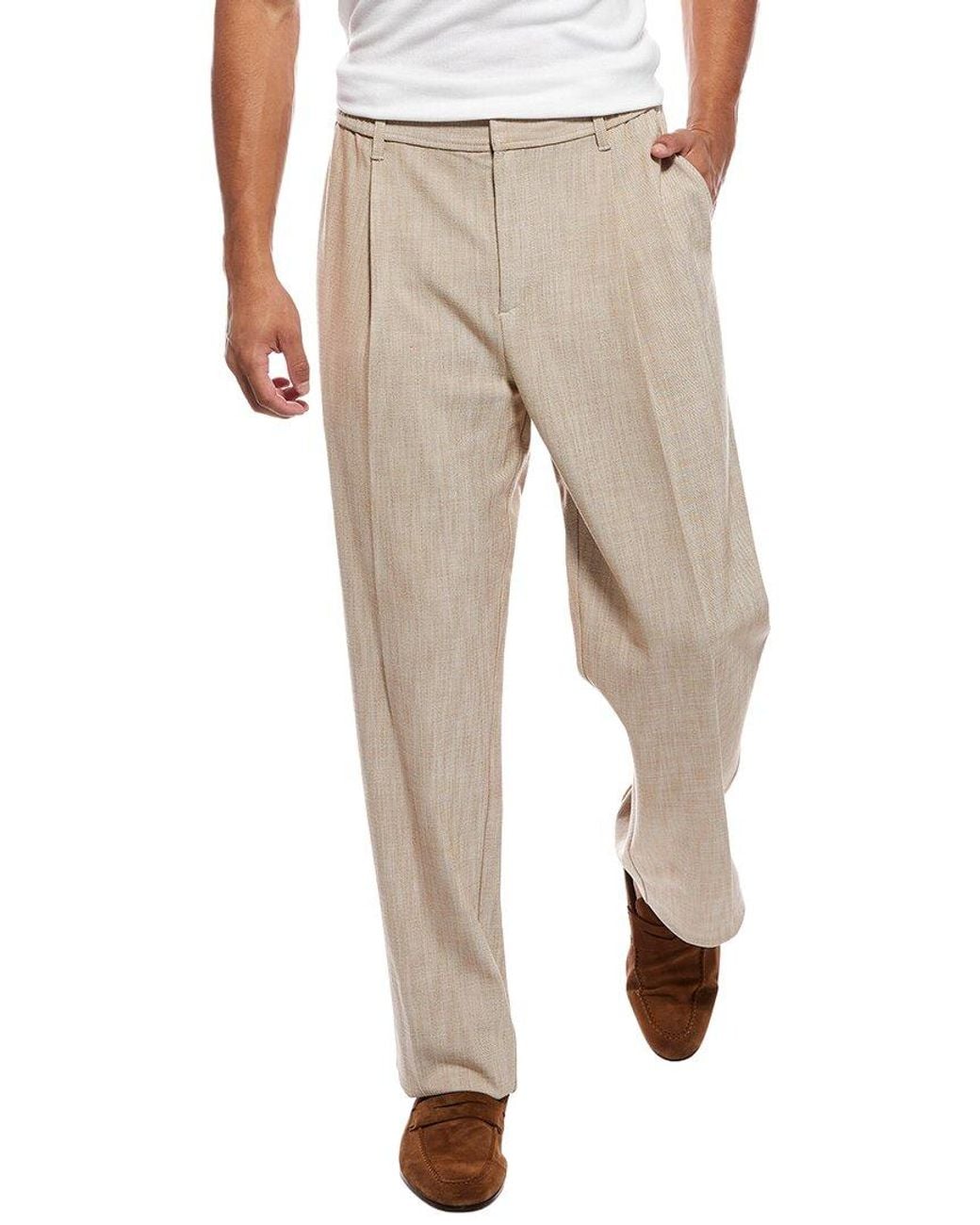Jonathan Simkhai Natural Duncan Single Pleat Pant for men