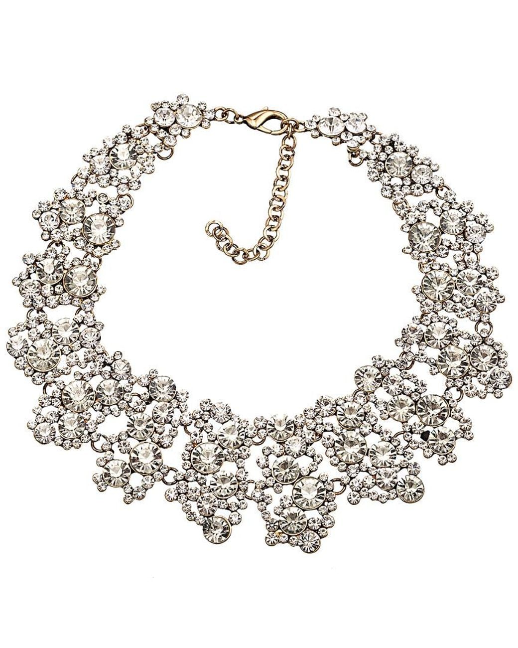 Eye Candy LA Metallic Amanda Glass Statement Necklace