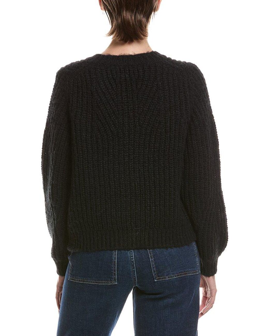 Michael Stars Black Lumi Crewneck Cardigan