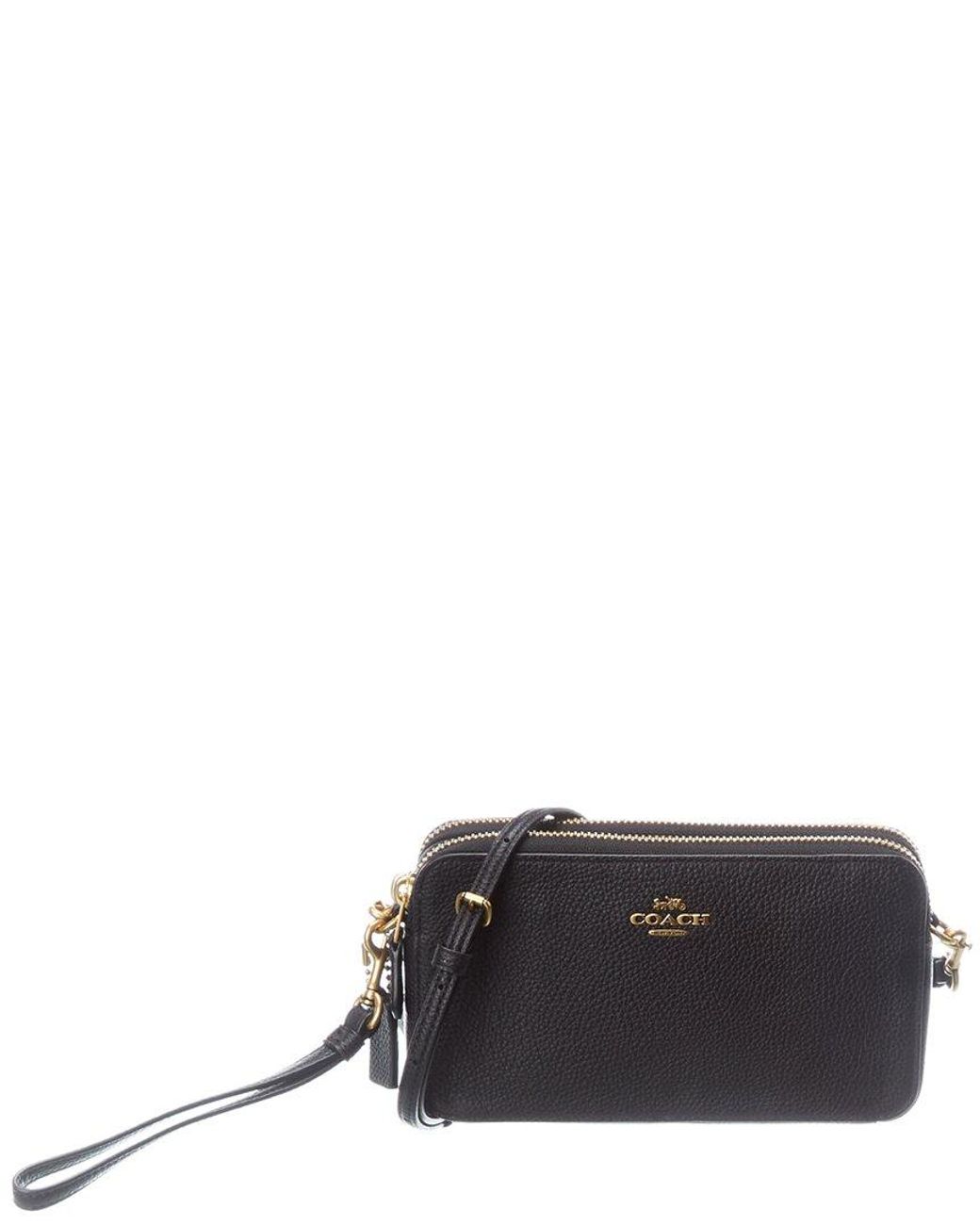 COACH Kira Leather Crossbody in Black Lyst