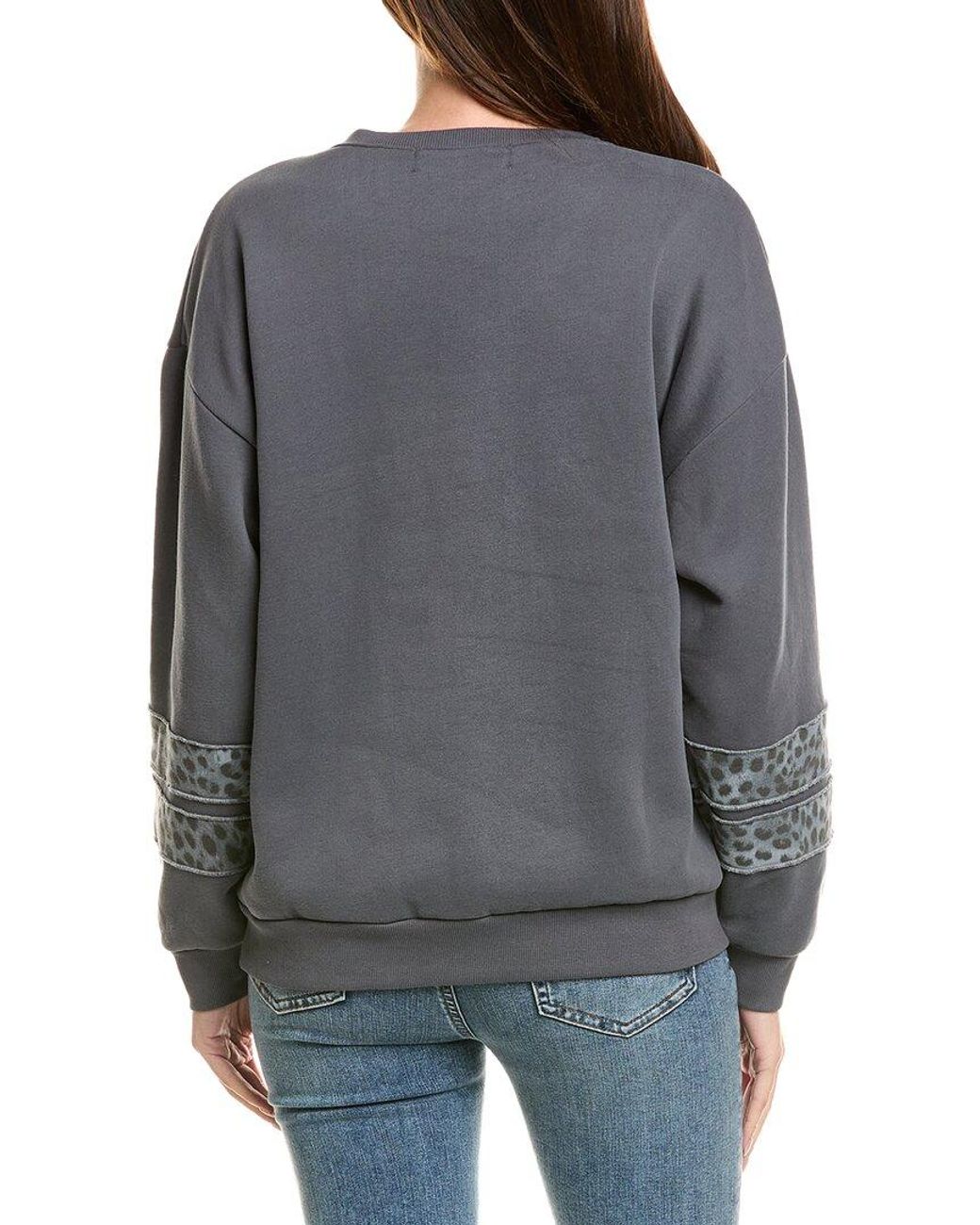 Vintage Havana Gray Fleece V Neck Top