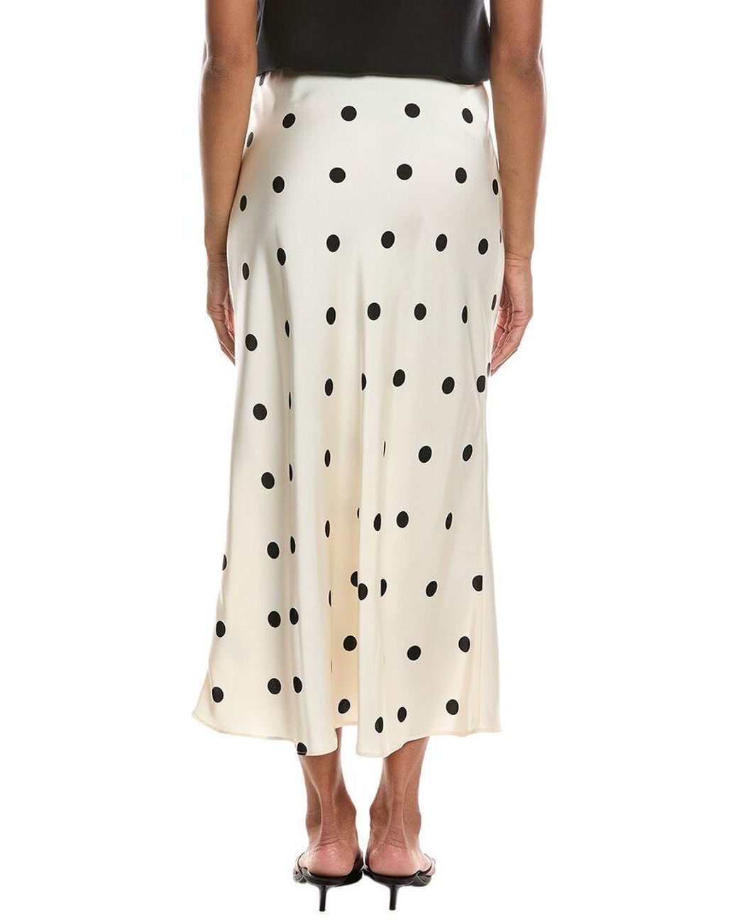 Bardot Natural Phoebe Satin Midi Skirt