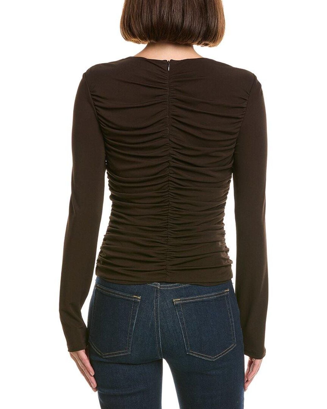 FRAME Black Frame The Ruched Top