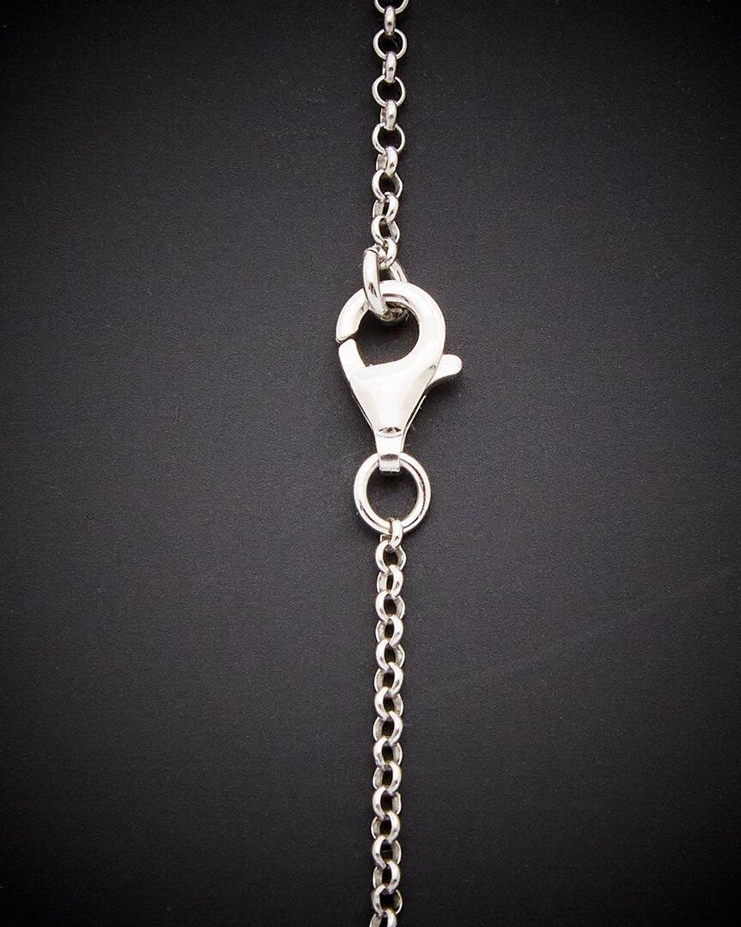Italian Gold Over Silver Blue 18K 0.20 Ct. Tw. Diamond Initial Bracelet (A-Z)
