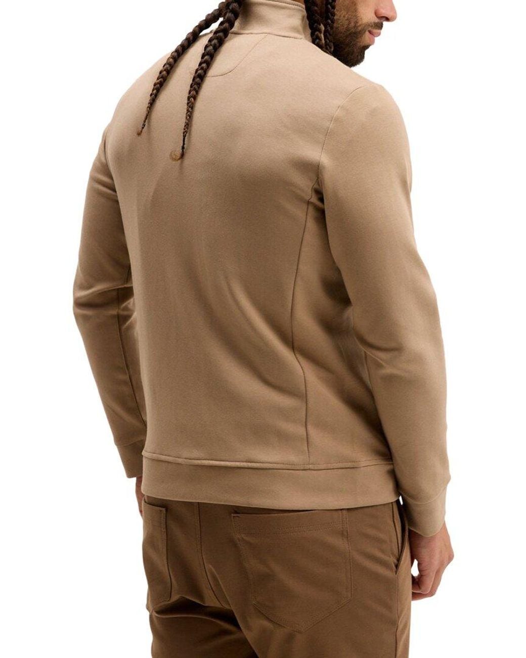 Ron Tomson Brown Double Zip Trainer Jacket for men