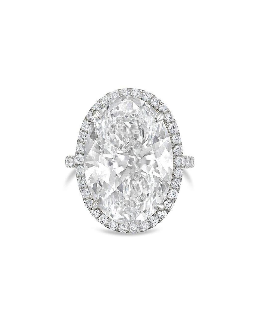 Diana M White Diana M. 14K 3.50 Ct. Tw. Lab-Grown Diamond Halo Ring