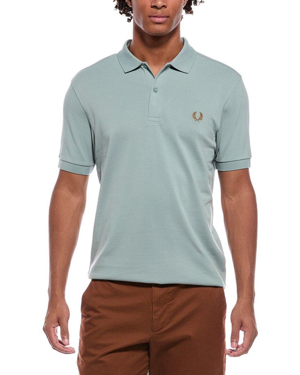 Fred Perry Blue Pique Polo Shirt for men