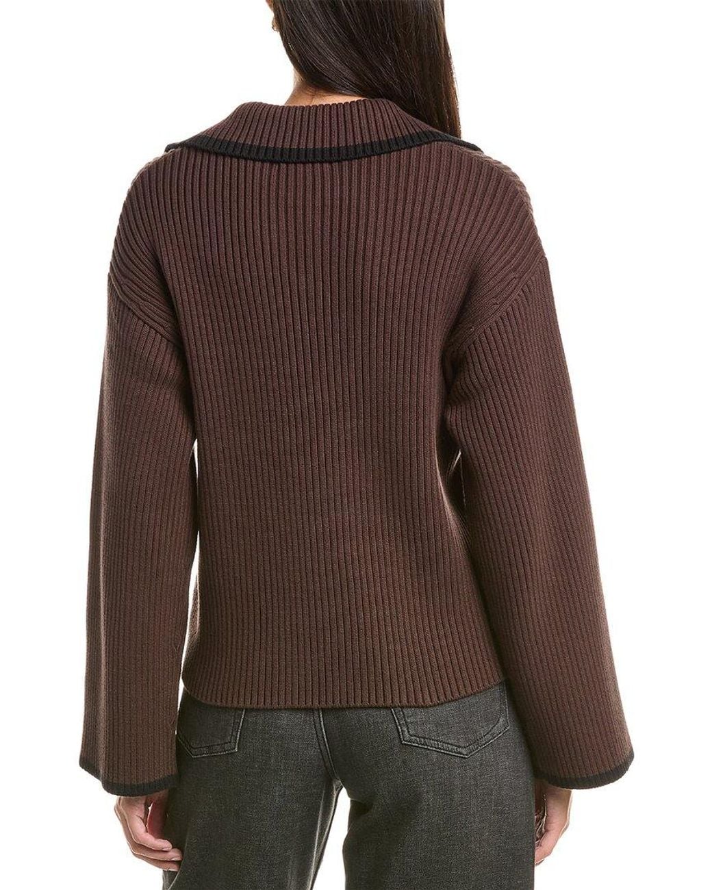 Rag & Bone Brown Isabella Polo Sweater