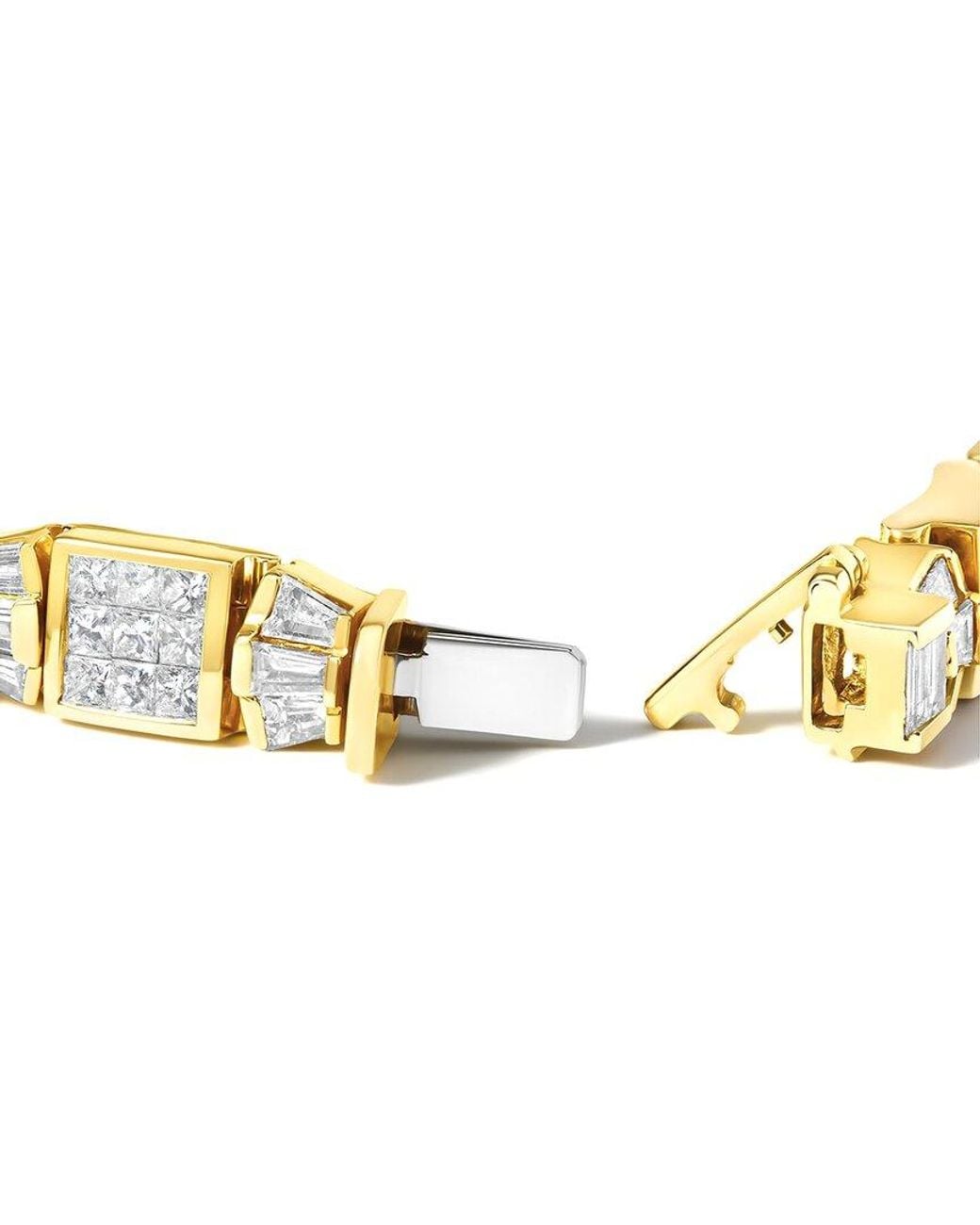 Haus of Brilliance Metallic 14K 9.01 Ct. Tw. Diamond Link Bracelet
