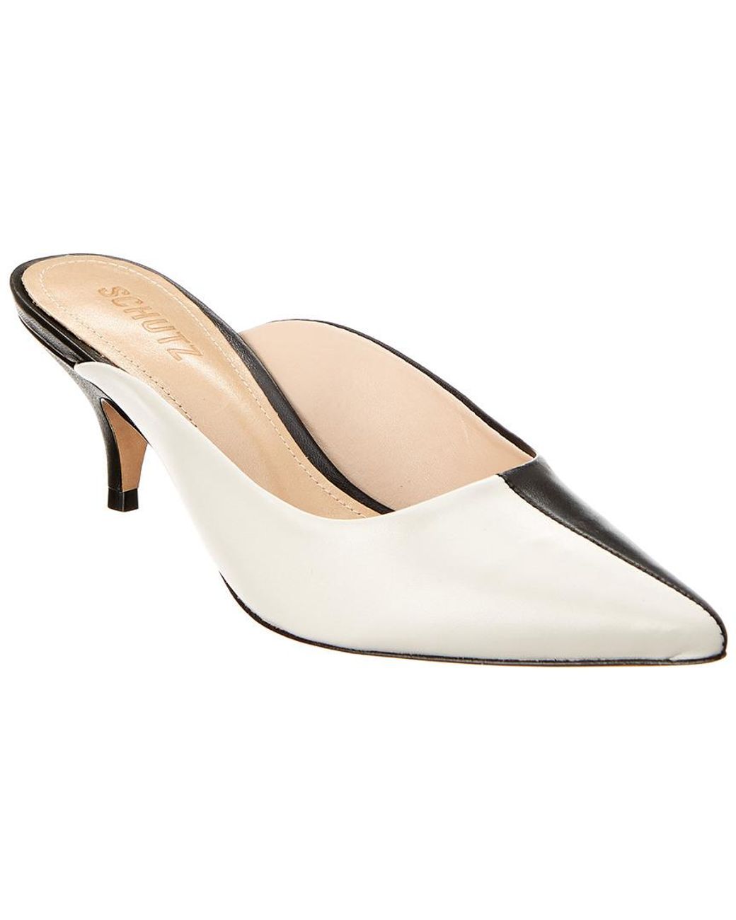 schutz keilla kitten heel mules