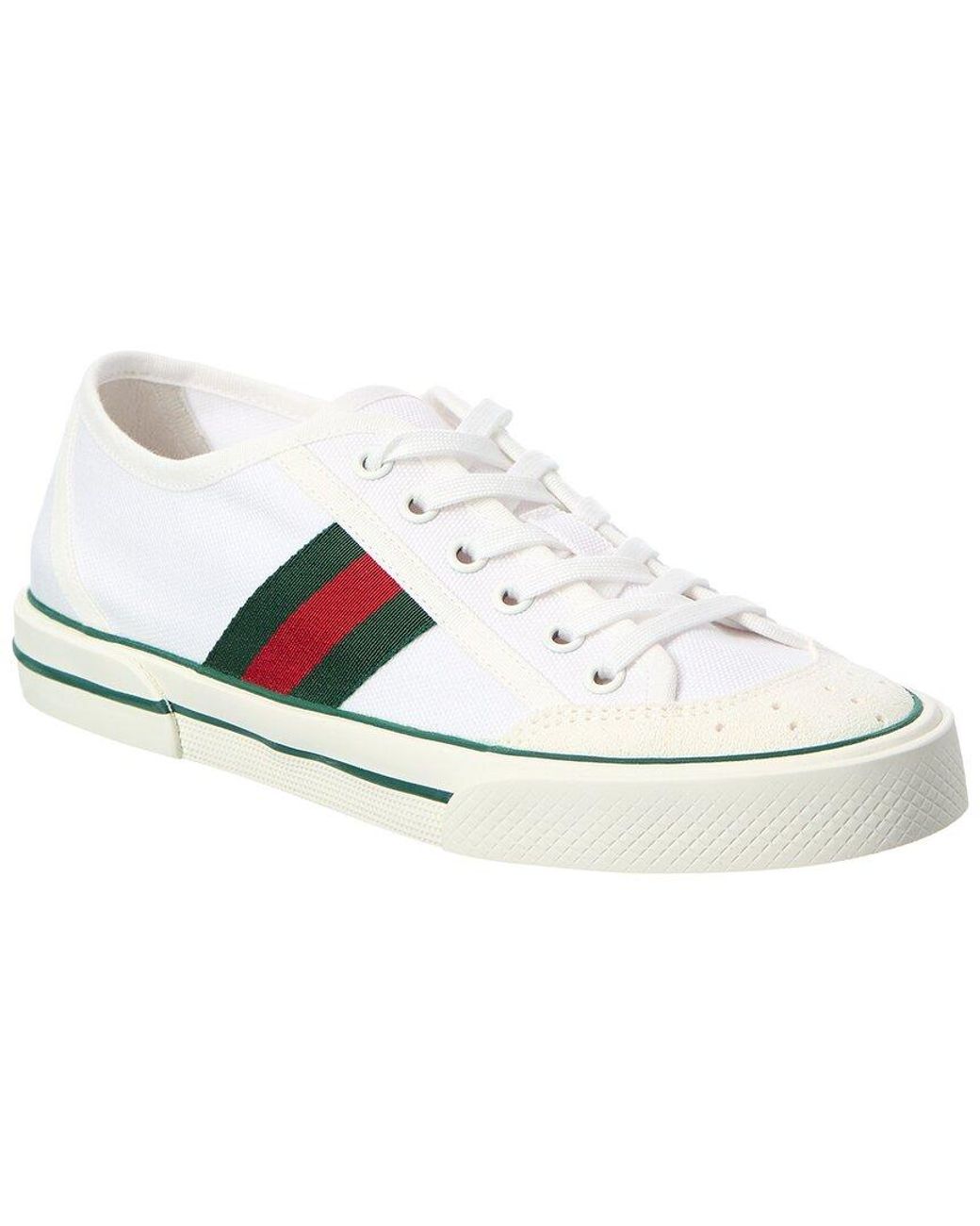 Gucci White Tennis Canvas Sneaker