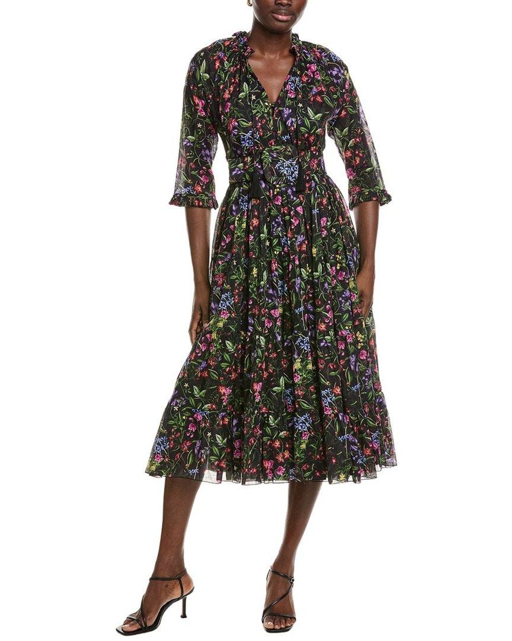 Samantha Sung Black Eden Maxi Dress