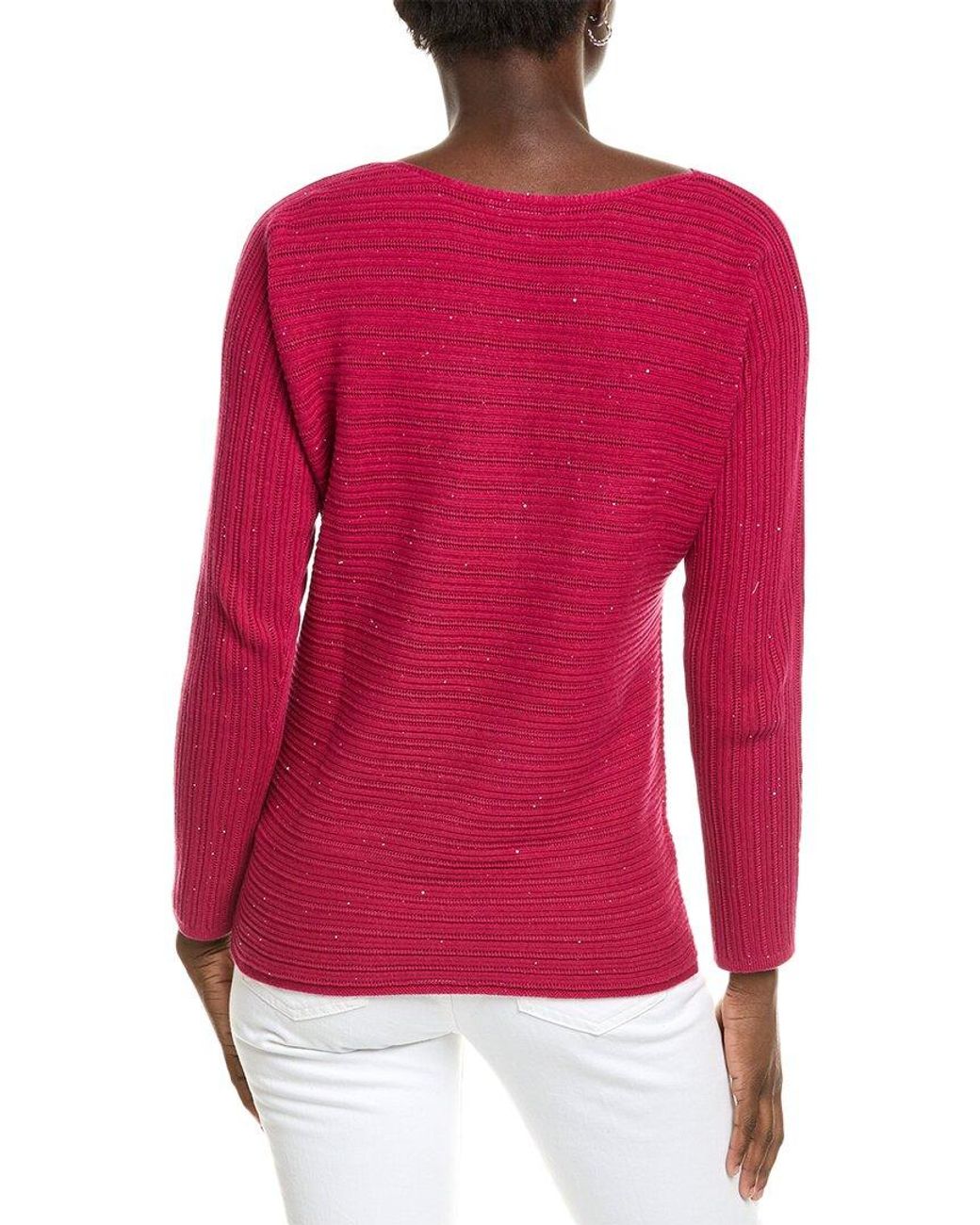 Tommy Bahama Red Jewel Bay Sequin V-Neck Sweater