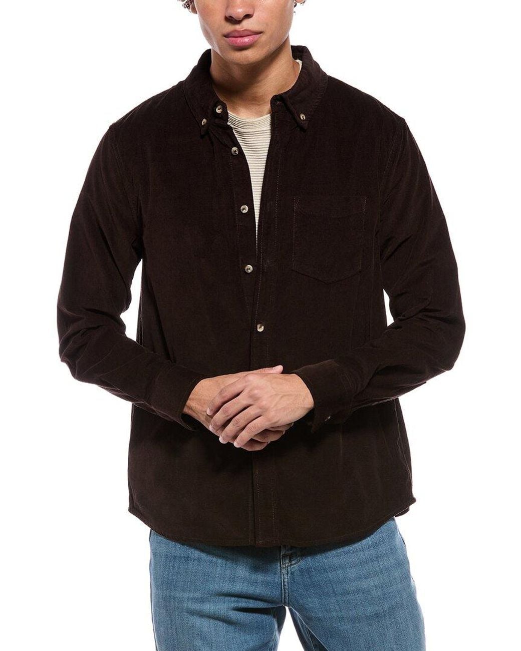 7 For All Mankind Black Shirt for men