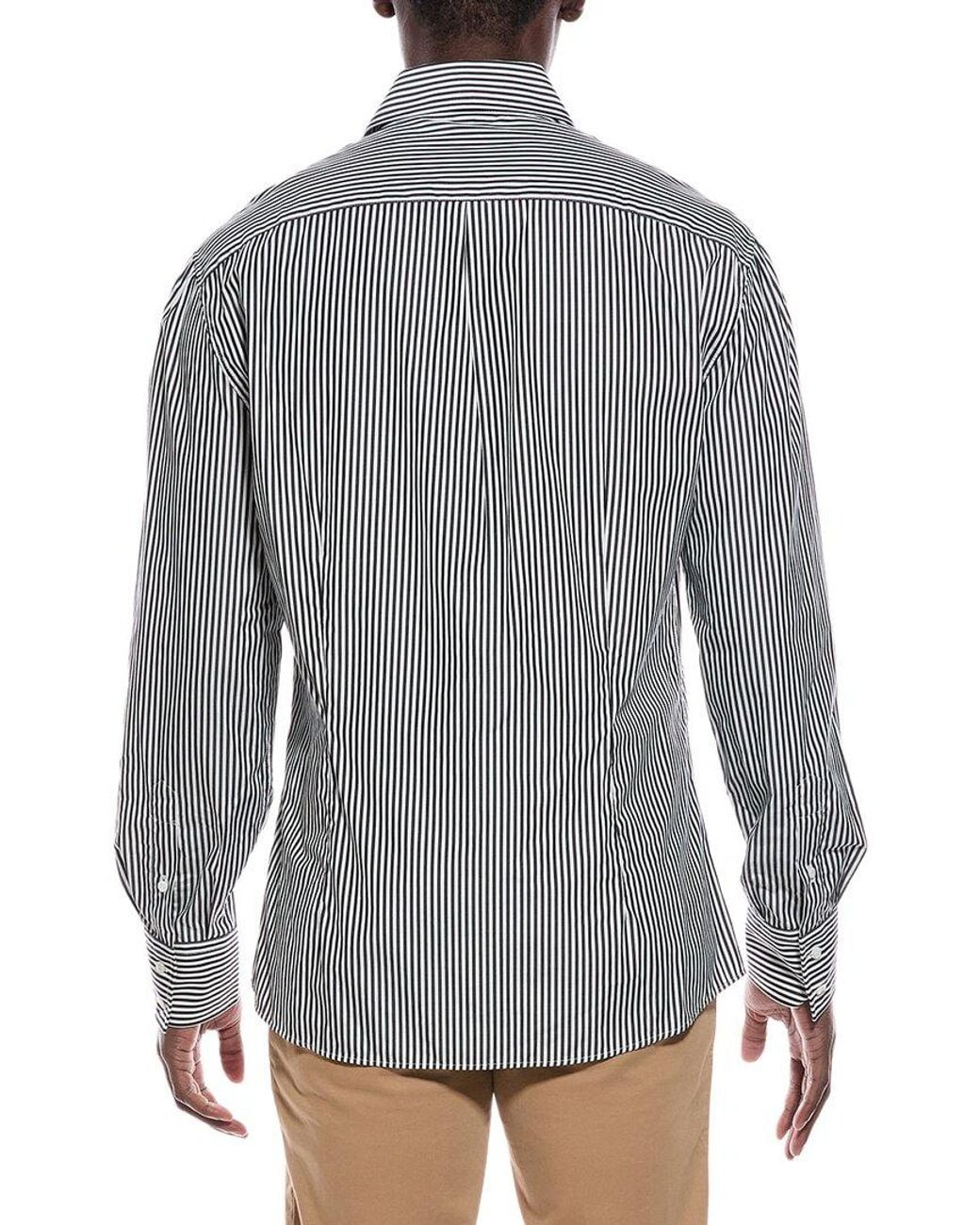 Brunello Cucinelli Gray Slim Fit Shirt for men