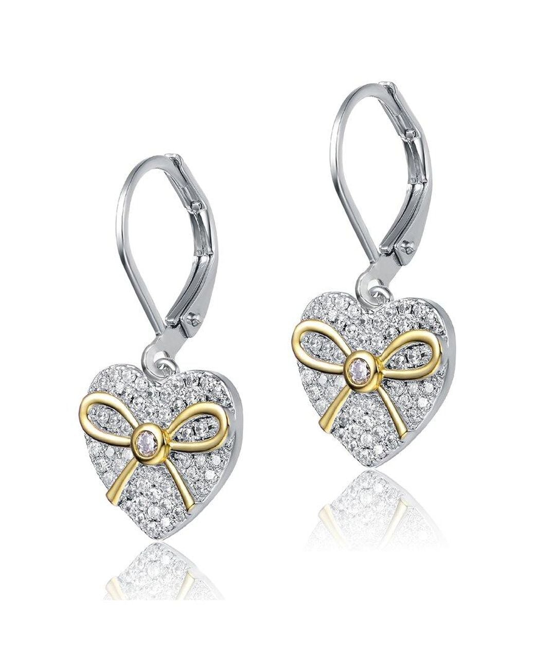 Genevive Jewelry Metallic Two-tone Earrings