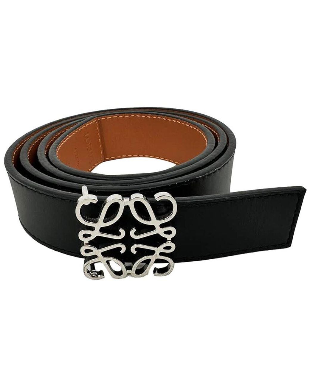 Loewe Black Anagram Belt (authentic Pre-loved)