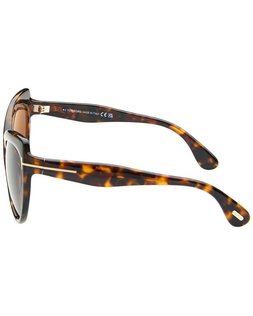 Tom Ford Brown Beatrice 65Mm Sunglasses