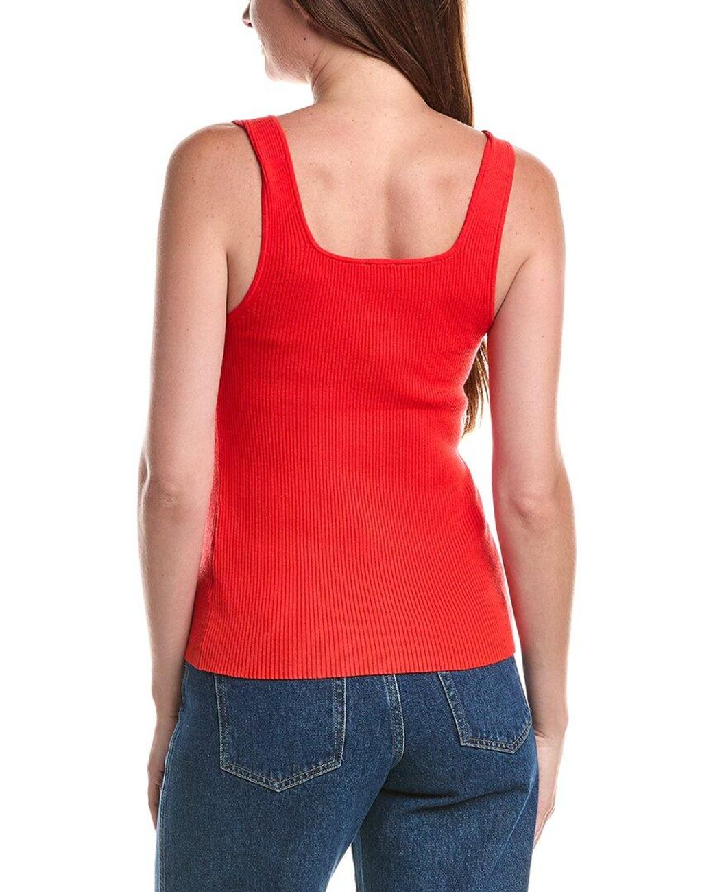 Splendid Red Ribbed Sweater Tank