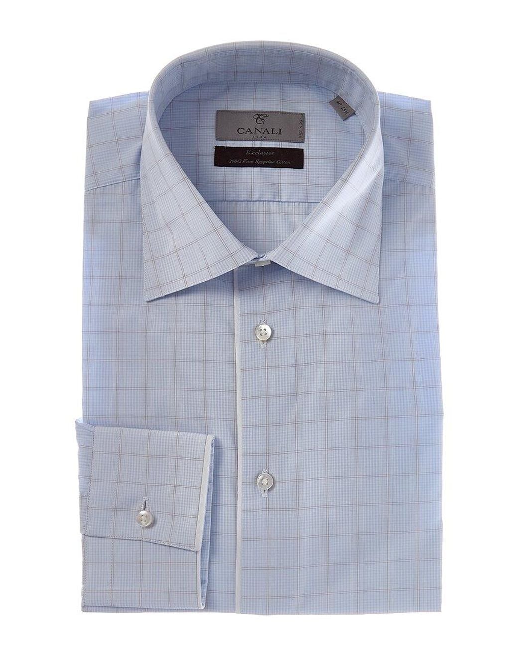 Canali Blue Dress Shirt for men