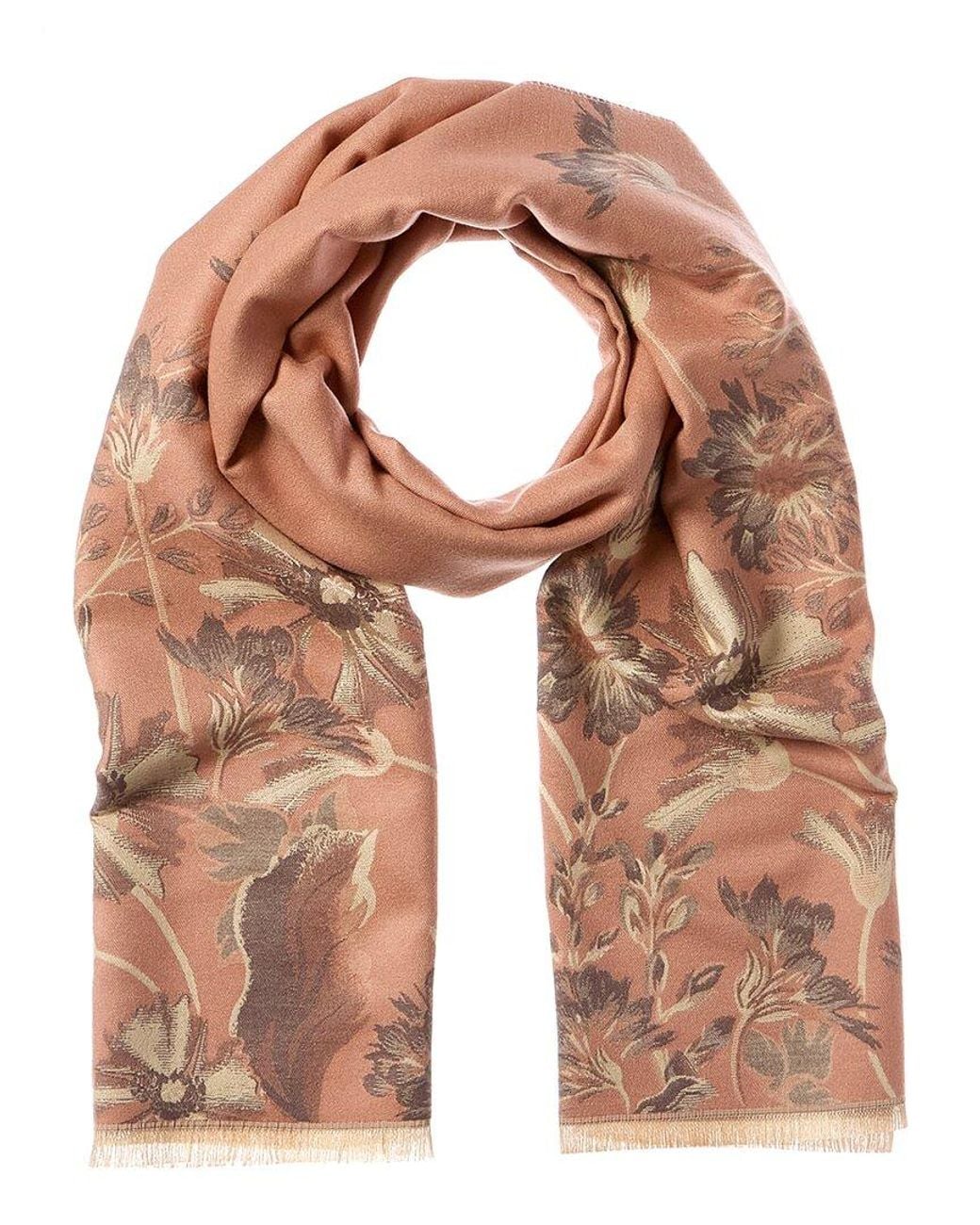 Saachi Brown Reverse Wildflower Scarf