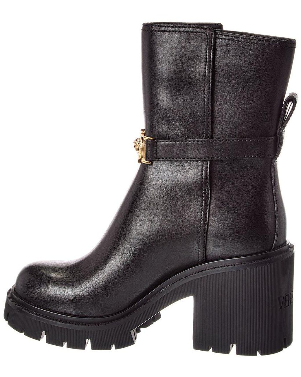 Versace Black Leather Boot