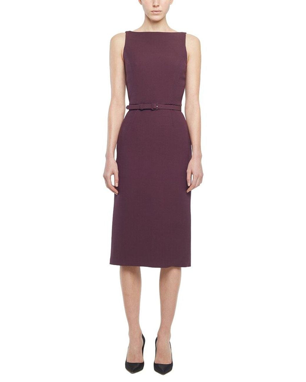 Adam Lippes Purple Annette Wool & Silk-Blend Dress