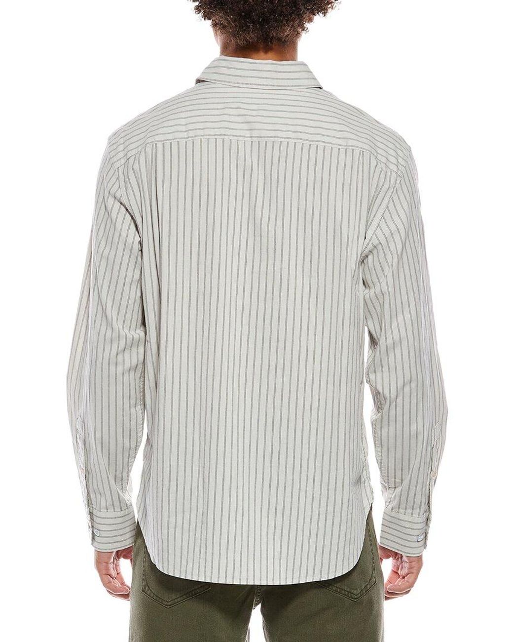 Rag & Bone Gray Griffin Stripe Shirt for men