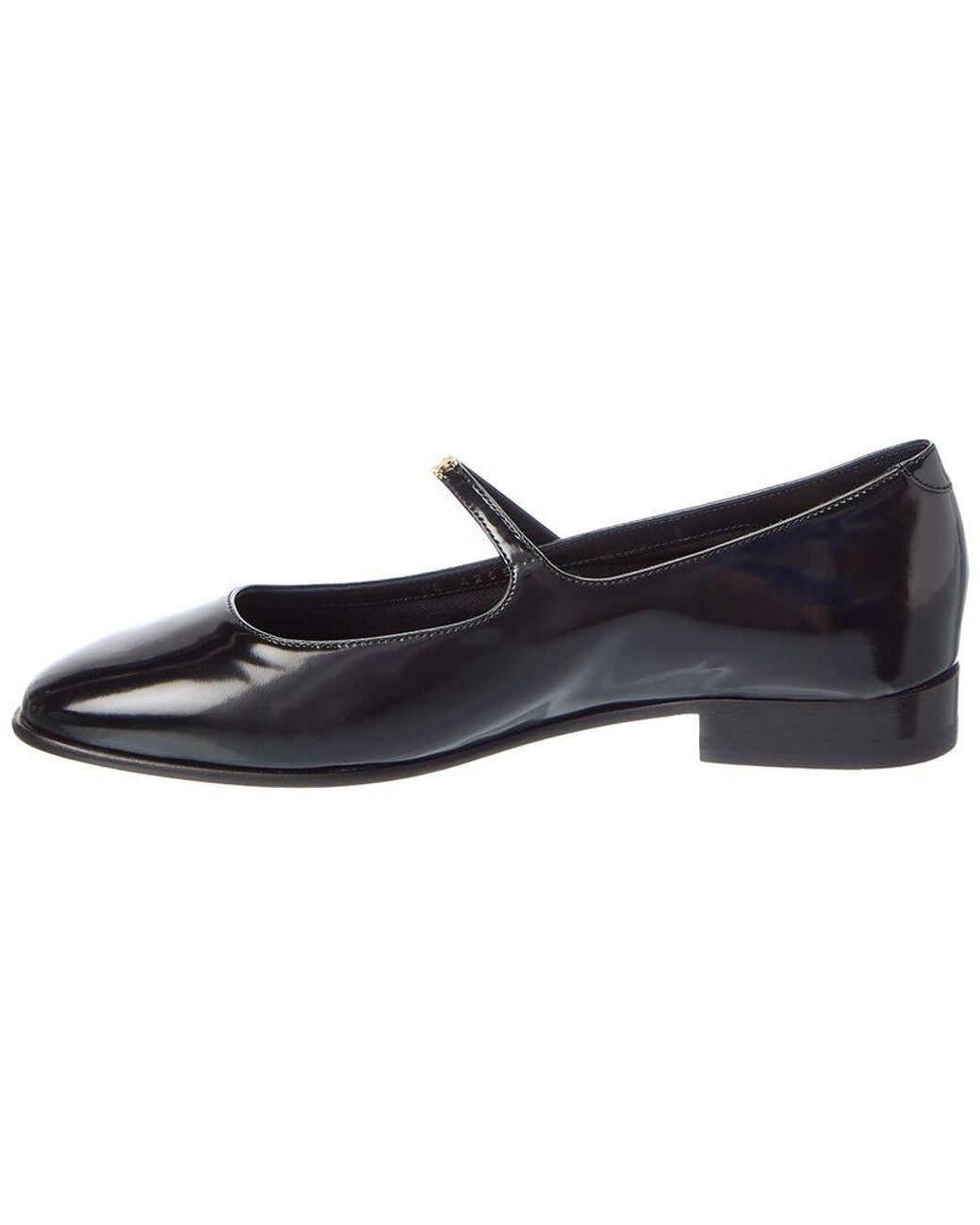 Céline Black City Patent Ballerina Flat