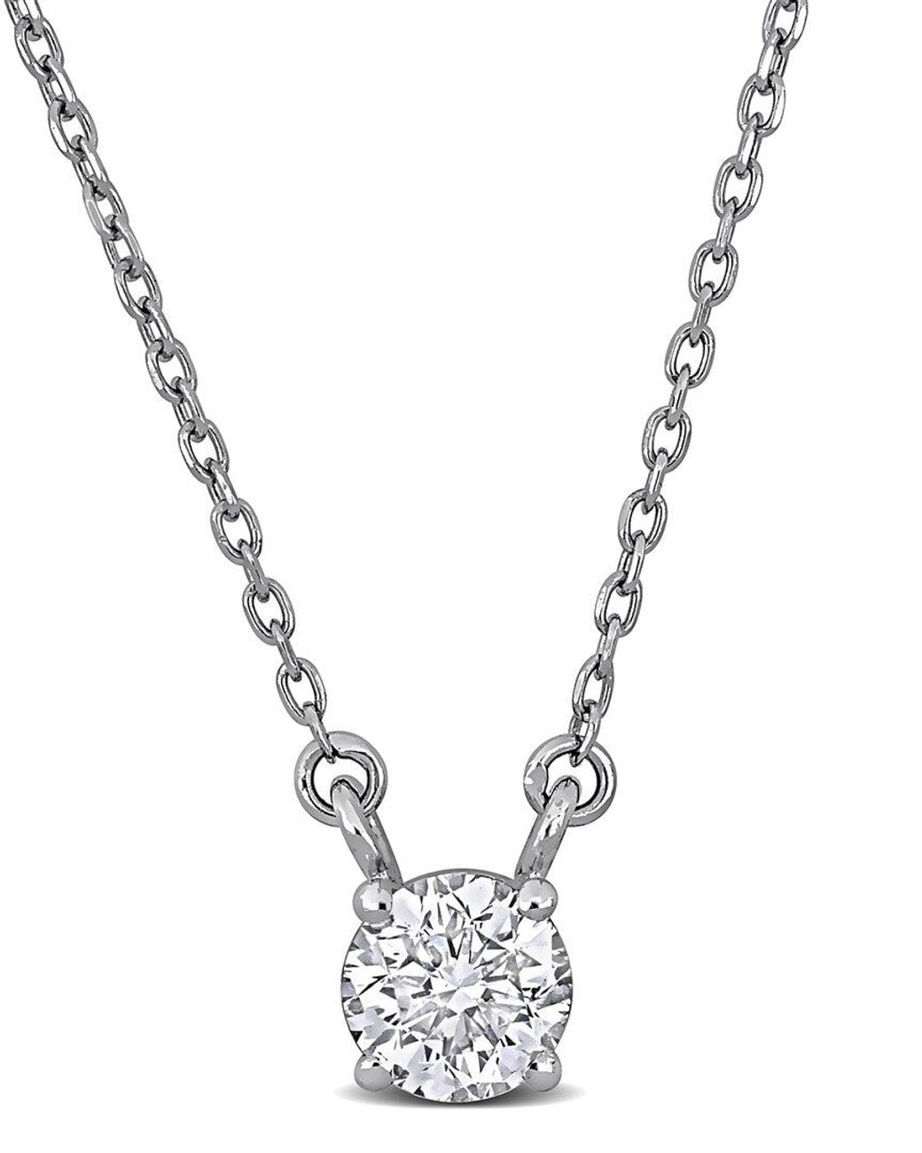 Rina Limor Metallic 14k 0.69 Ct. Tw. Diamond Solitaire Necklace