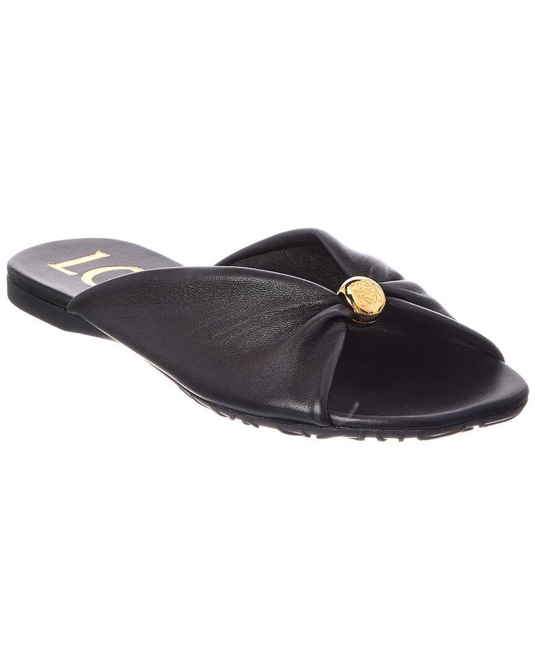 Loewe Blue Pebble Soft Leather Slide