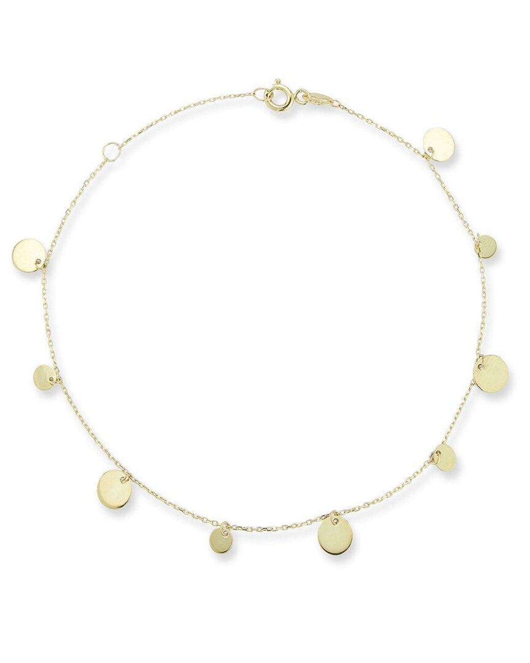 Ember Fine Jewelry Multicolor 14k Disc Ankle Bracelet