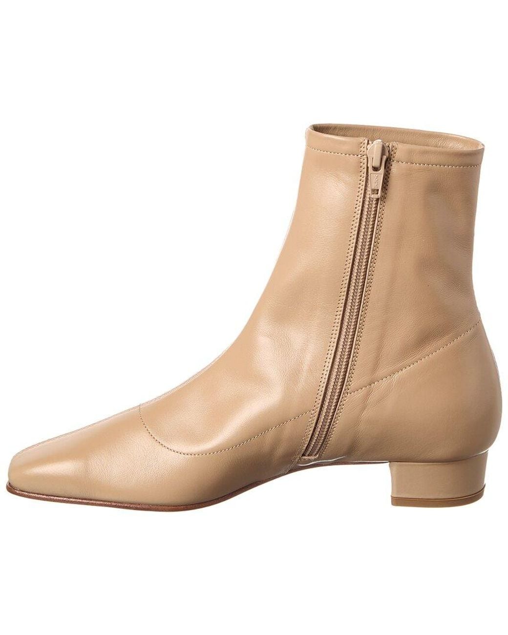 By Far Natural Este Leather Bootie