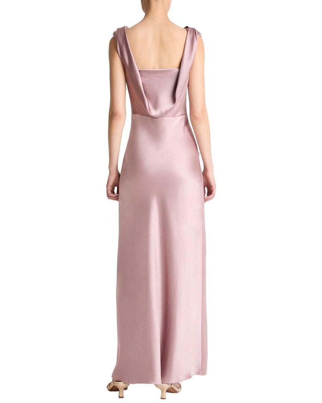 Vince Purple Draped Cowl Maxi Dress