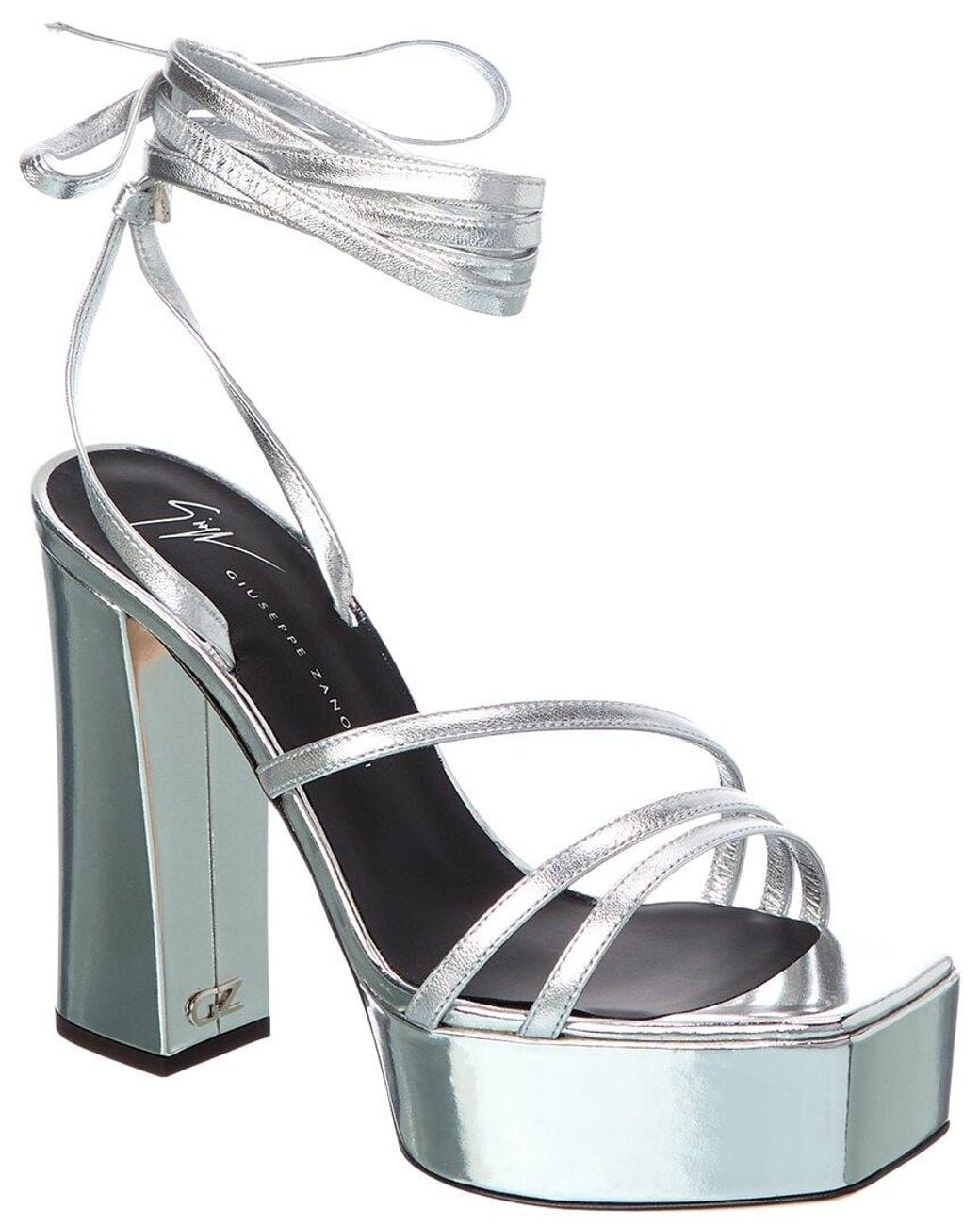 Giuseppe Zanotti Metallic Blasvegas Leather Platform Sandal