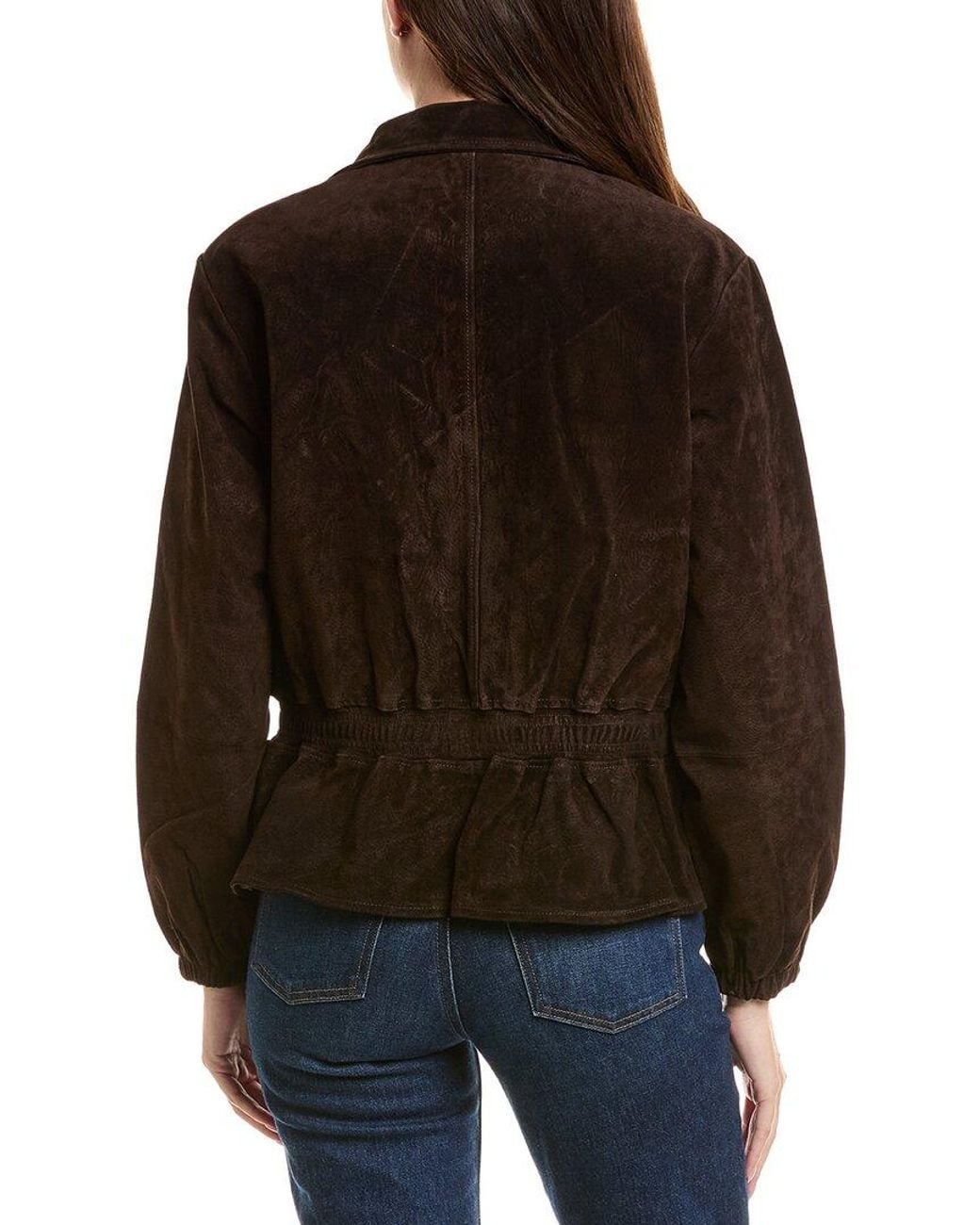 Scotch & Soda Black Suede Peplum Jacket
