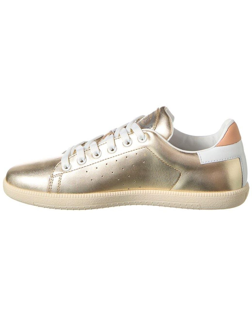 Tod's Metallic Logo Leather Sneaker