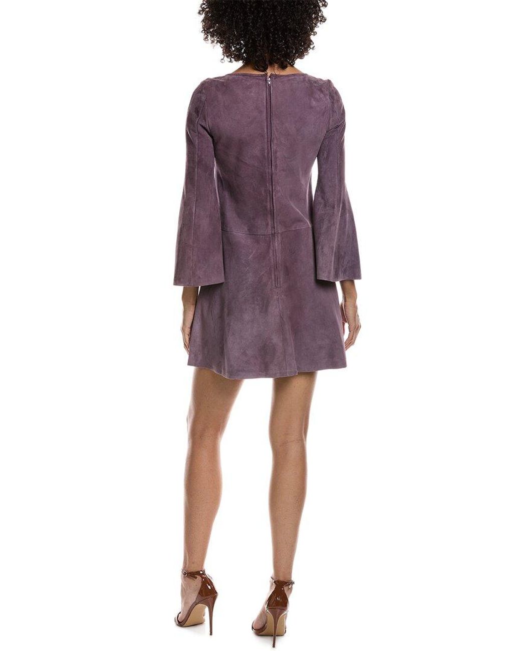 Valentino Purple Suede Mini Dress