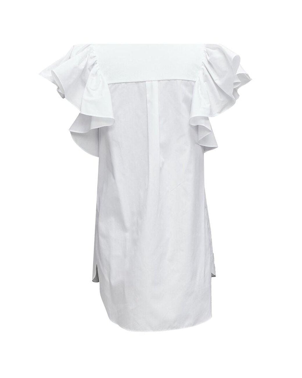 McQueen White Frill Sleeve Tunic Shirt, Size It (Authentic Pre-Loved)