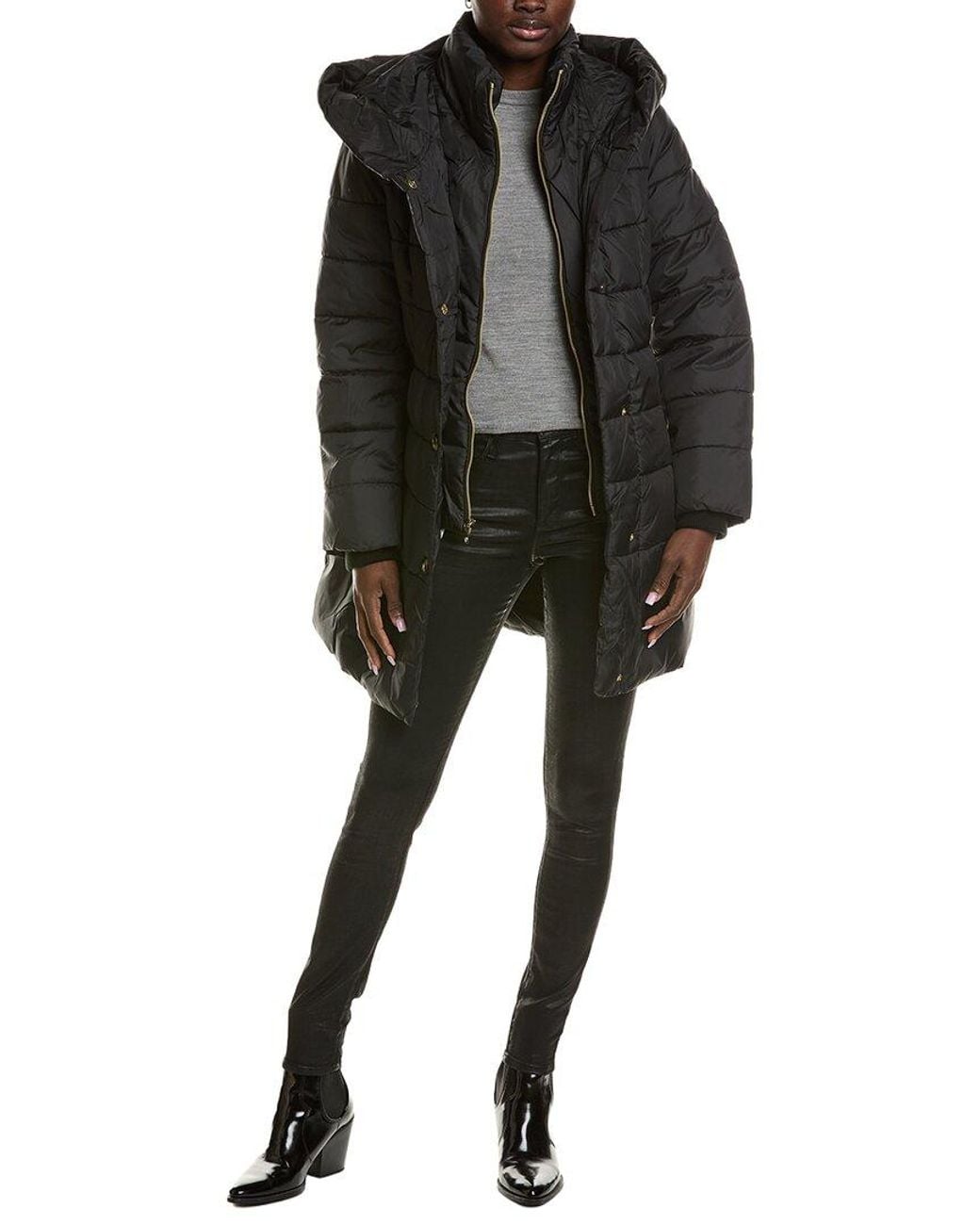 Anne Klein Black Puffer Coat