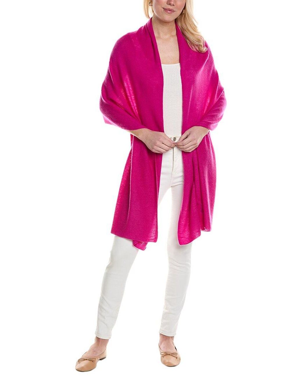 La Fiorentina Pink Cashmere & Wool-Blend Wrap