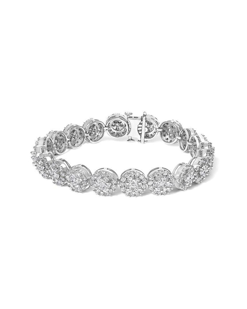 Haus of Brilliance White 14K 9.53 Ct. Tw. Diamond Link Bracelet
