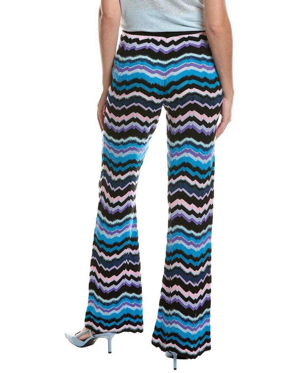 Missoni Blue Wool-Blend Pant