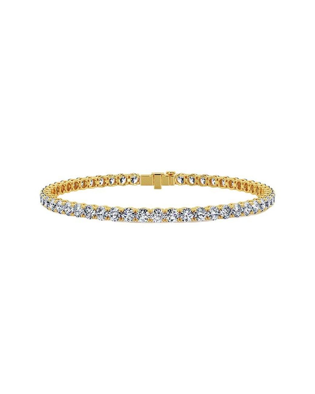 Lab Grown Diamonds White 14K 15.10 Ct. Tw. Lab-Grown Diamond Tennis Bracelet