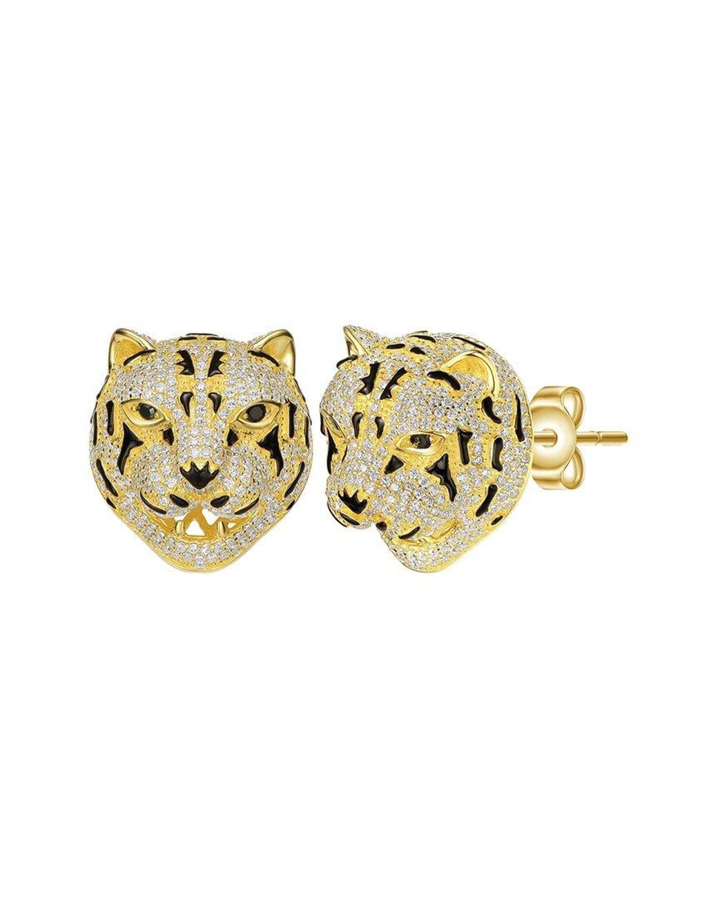 Genevive Jewelry Metallic 14K Over Cz Earrings